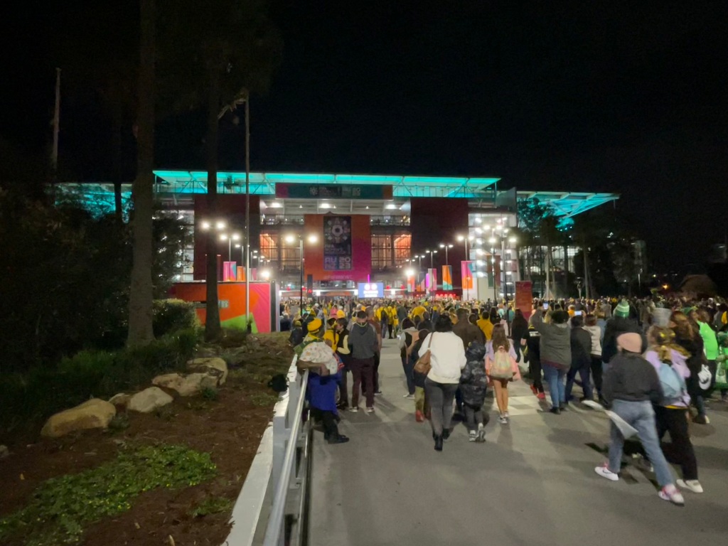 Photo Of Crowd and outside Suncorp Stadium 27th July 2023